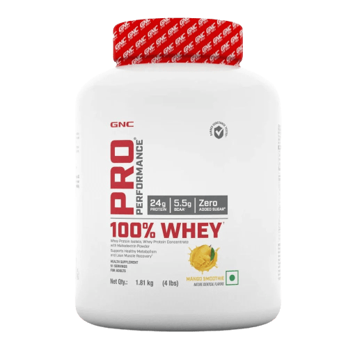 GNC Pro Performance 100% Whey Protein Powder tetra fit nutrition