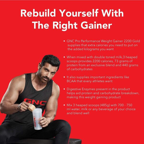 GNC Weight Gainer Powder tetra fit nutrition